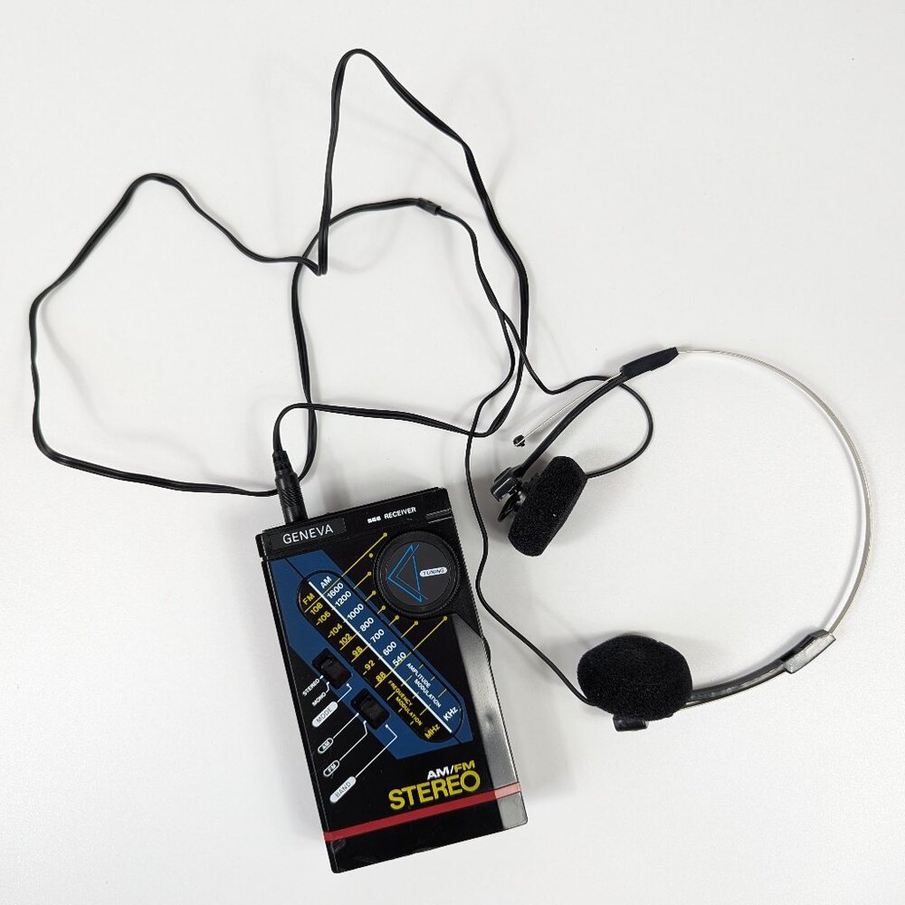 Vintage Geneva AM FM Portable Stereo Receiver with Headphones RH-452A Tested